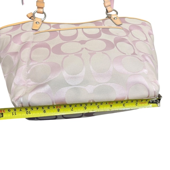 Coach F14659 Leah Signature pink Tote bag - Picture 3 of 15